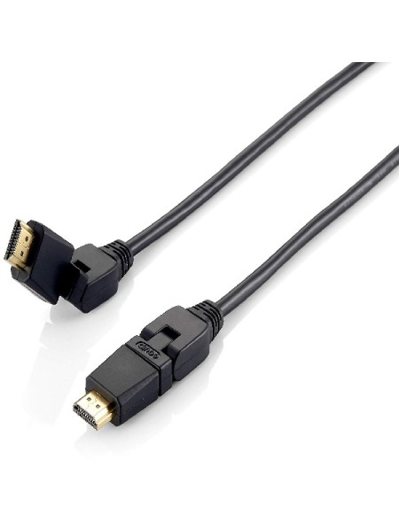 ÷ Cable hdmi equip hdmi 2.0 high speed con ethernet 3m conectores pivotantes 180? 119363